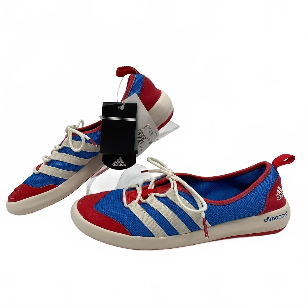 adidas Blue Red Climacool Boat Water Shoes | Women’s 6.5 Regular